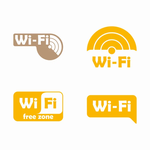 Vrije zone wi-fi, sticker — Stockvector