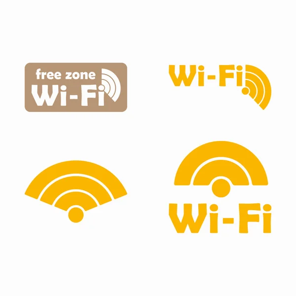 Zone franche wi-fi, autocollant — Image vectorielle