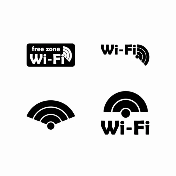 Zona franca wi-fi, adesivo — Vetor de Stock