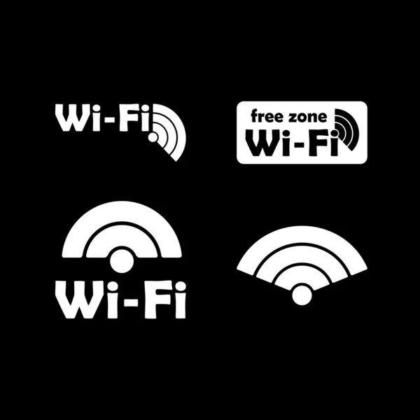 Vrije zone wi-fi, sticker — Stockvector