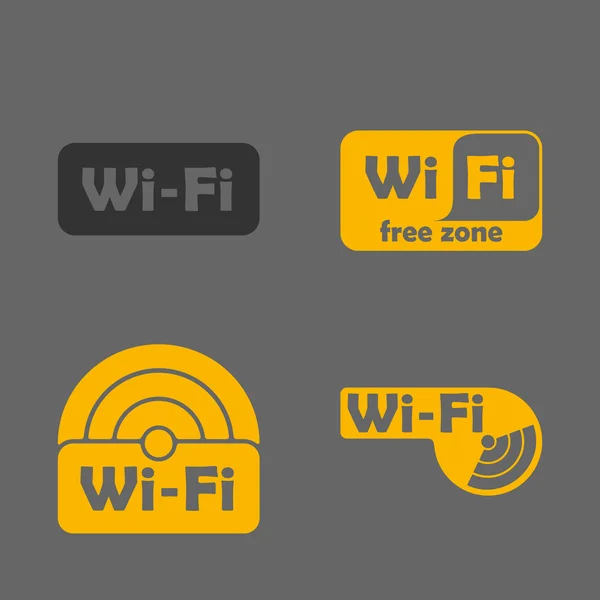 Free Zone wi-fi, sticker — Stock Vector