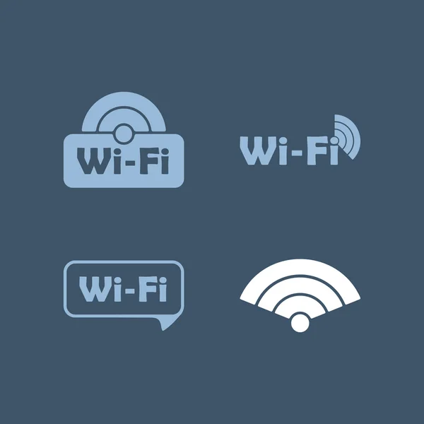 Serbest bölge wi-fi, sticker — Stok Vektör