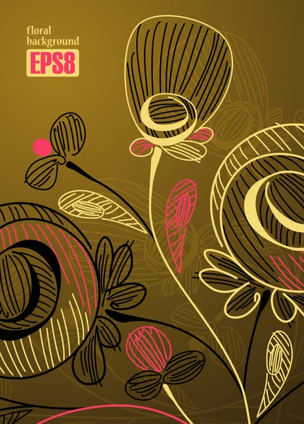 Fondo floral — Vector de stock