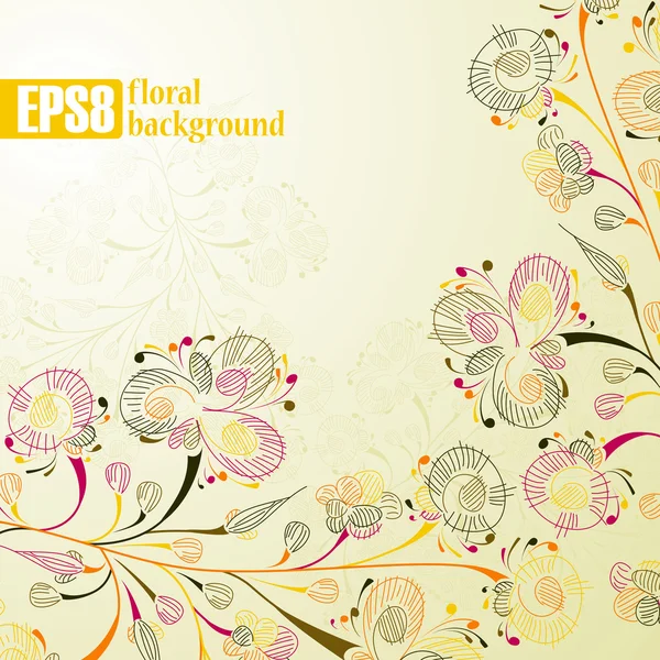 Fondo floral — Vector de stock