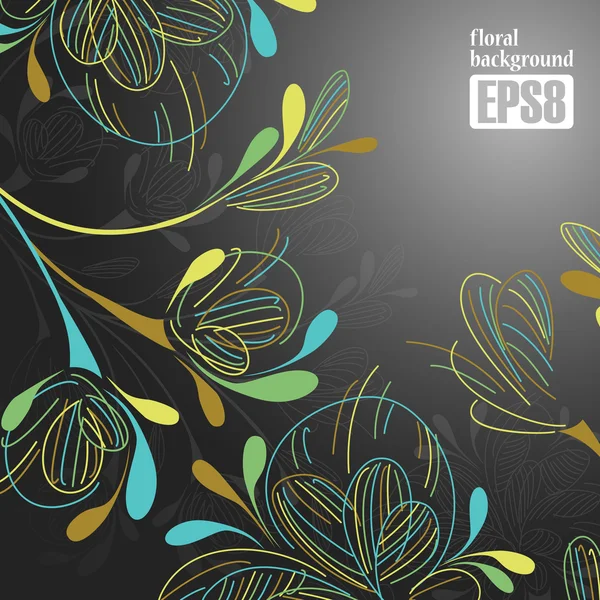 Fondo floral — Vector de stock