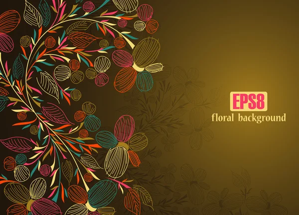 Fondo floral — Vector de stock