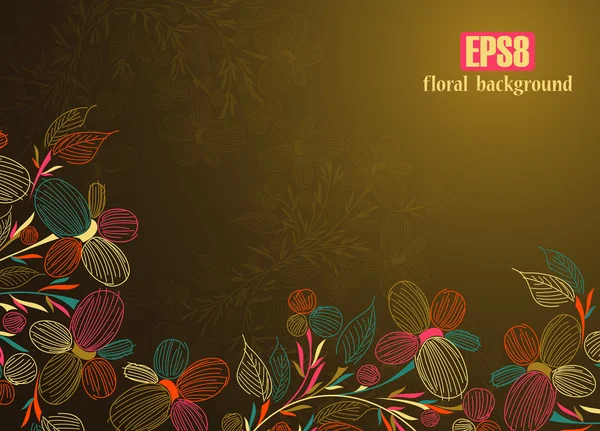 Fondo floral — Vector de stock