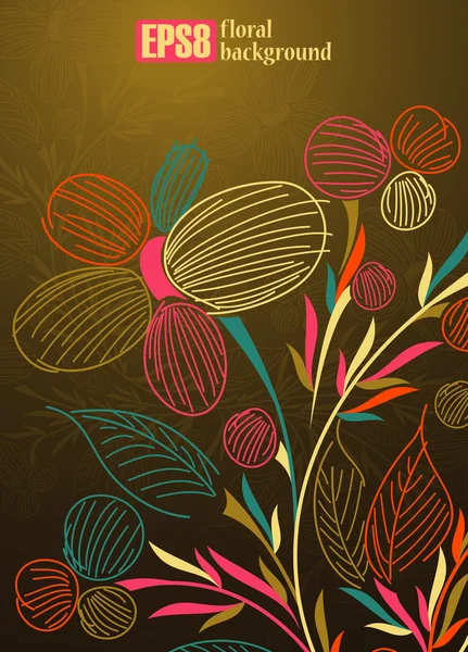 Fondo floral — Vector de stock