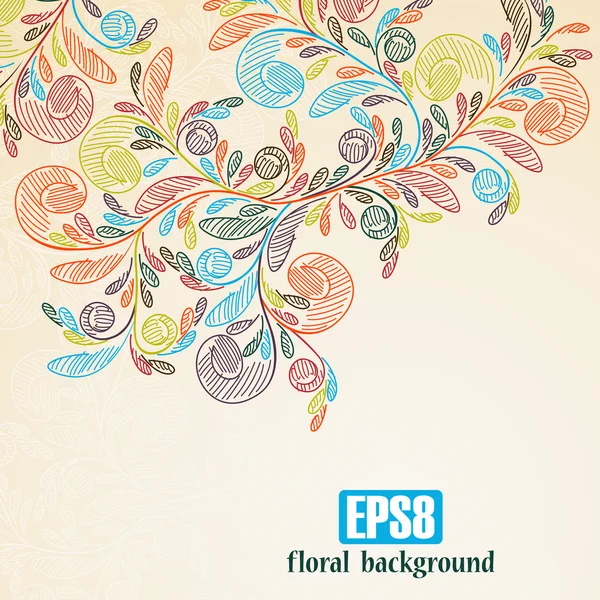 Fundo floral — Vetor de Stock