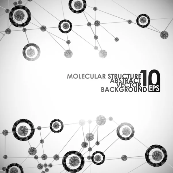 Estructura molecular, fondo abstracto — Archivo Imágenes Vectoriales