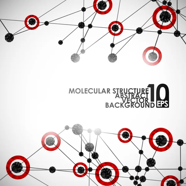 Estrutura molecular, fundo abstrato — Vetor de Stock