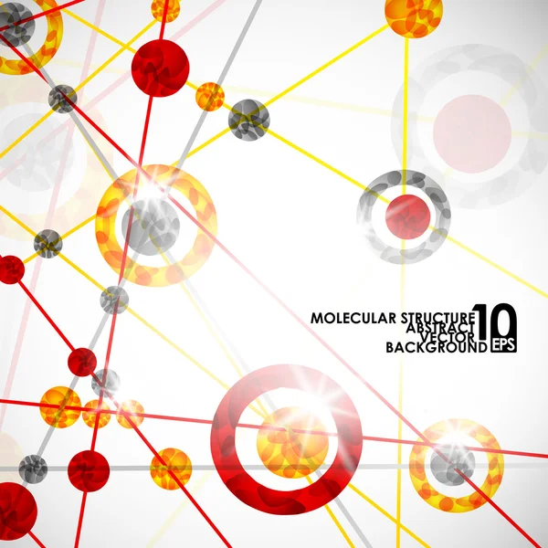 Moleculaire structuur, abstracte achtergrond — Stockvector