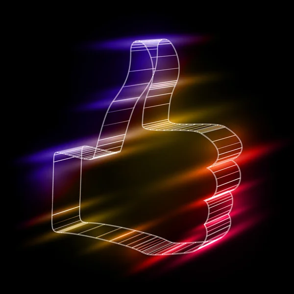 Symbool van abstract zoals in stijl 3d — Stockvector