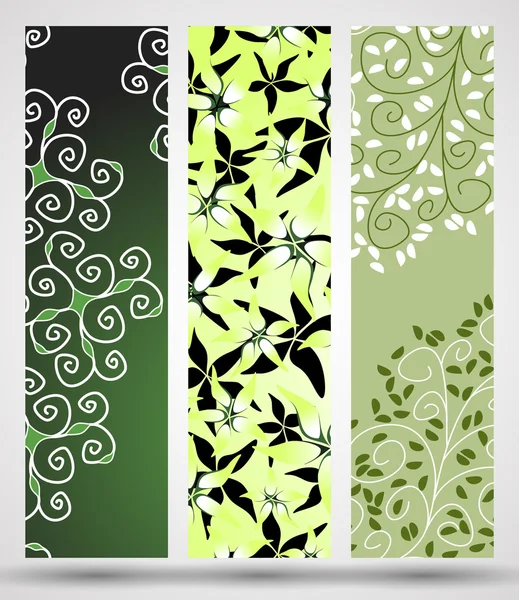 Banner com padrão floral — Vetor de Stock