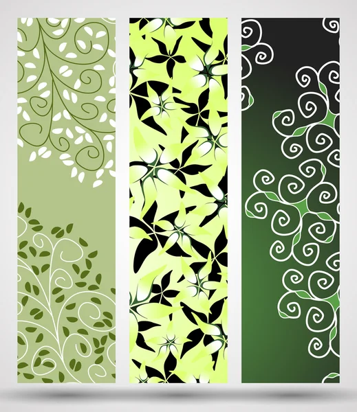 Banner con patrón floral — Vector de stock