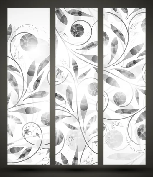 Banner con patrón floral — Vector de stock