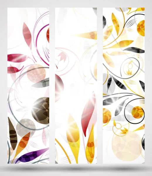 Banner con patrón floral — Vector de stock