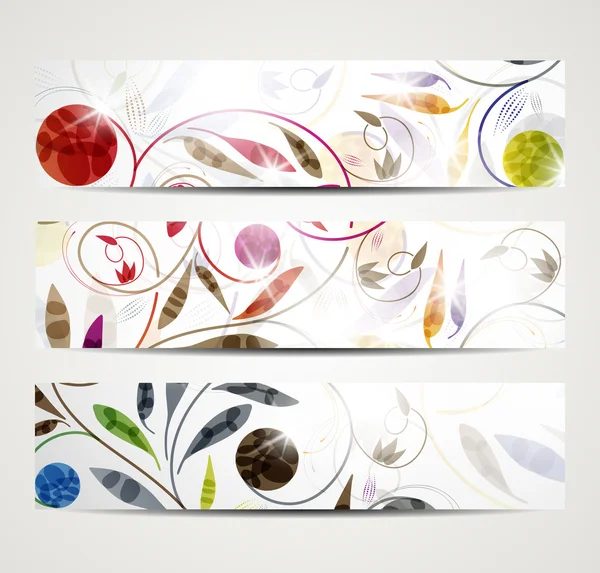 Banner mit Blumenmuster — Stockvektor