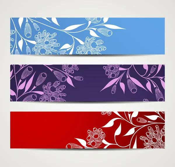 Banner com padrão floral —  Vetores de Stock