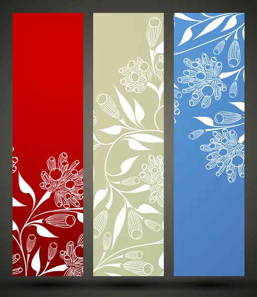 Banner com padrão floral — Vetor de Stock