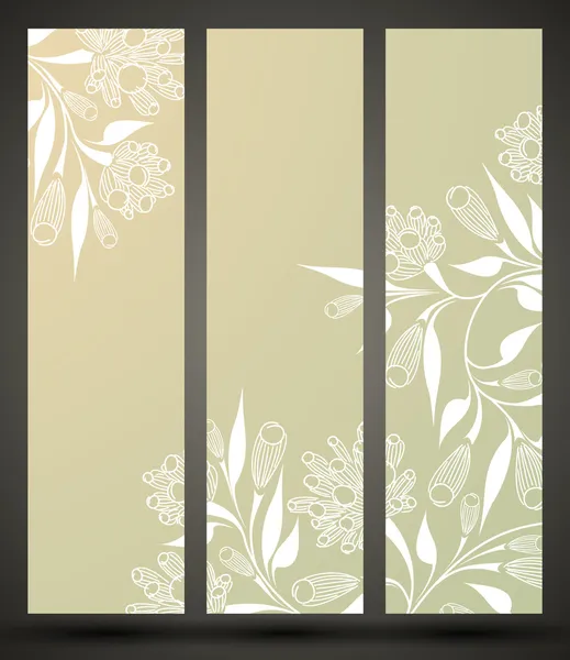 Banner con patrón floral — Archivo Imágenes Vectoriales