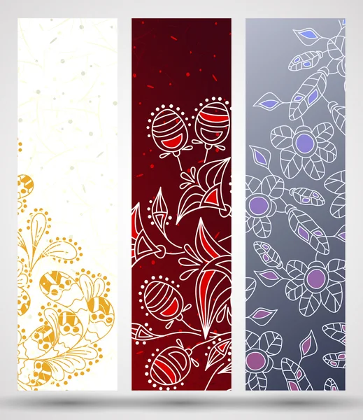 Banner with floral pattern — Stock Vector