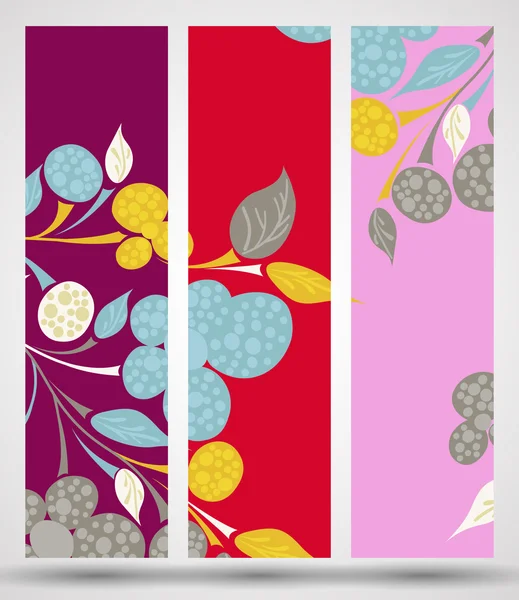 Banner com padrão floral — Vetor de Stock