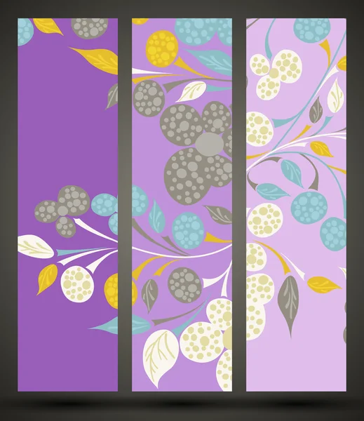 Banner med blommönster — Stock vektor