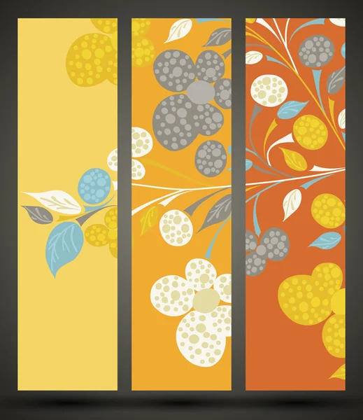 Banner mit Blumenmuster — Stockvektor