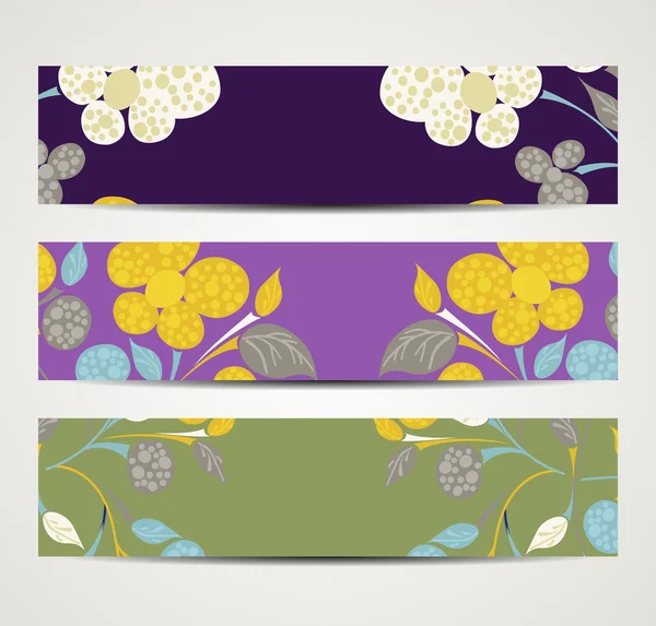 Banner with floral pattern — Stock Vector