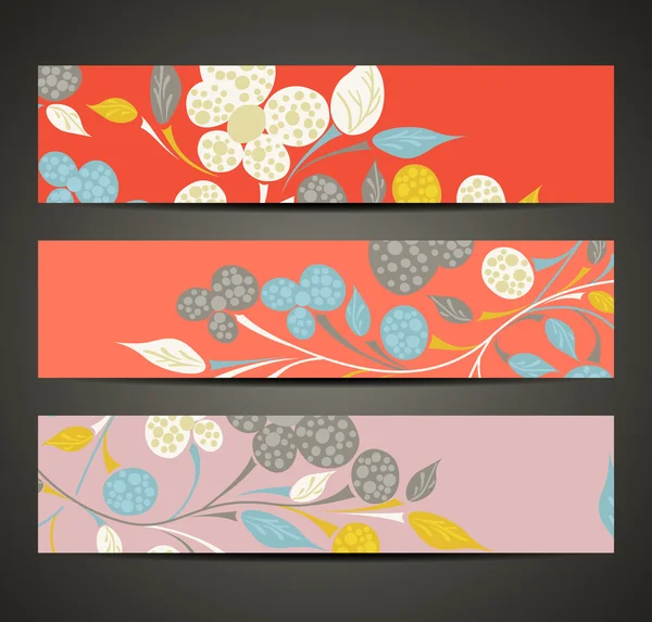 Баннер с цветочным узором — стоковый вектор