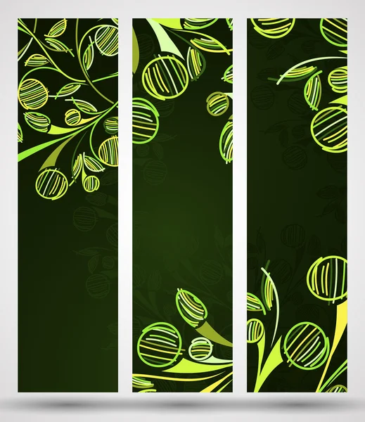 Bannière avec motif floral — Image vectorielle