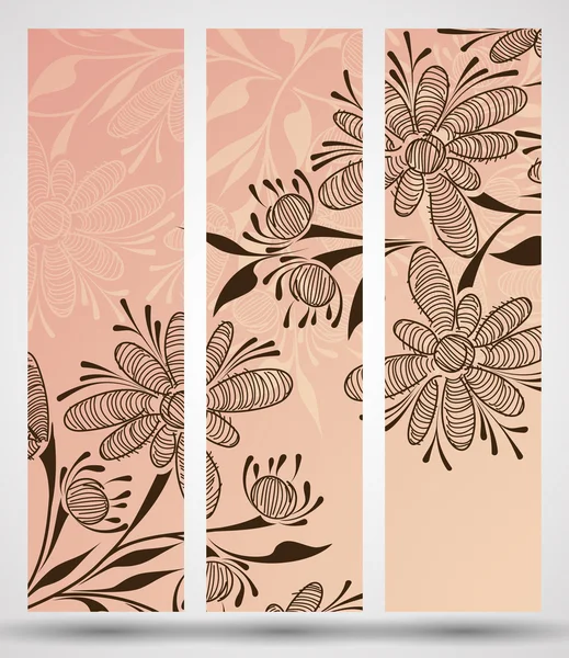 Banner com padrão floral — Vetor de Stock