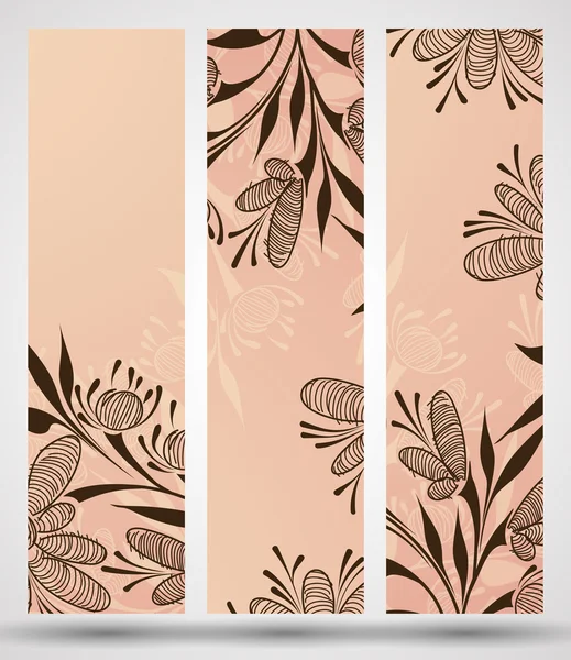 Banner with floral pattern — Stock Vector