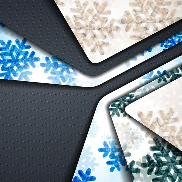 Fond abstrait stratifié avec des flocons de neige image — Image vectorielle