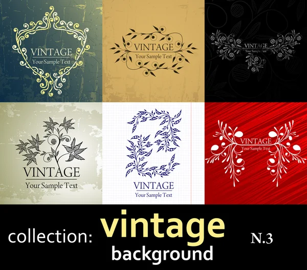 Collection vintage background — Stock Vector