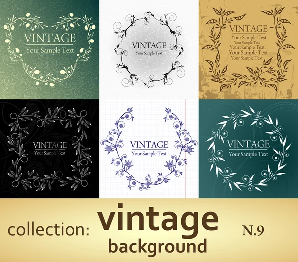 Collection vintage background — Stock Vector