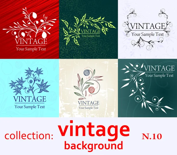 Collection vintage background — Stock Vector