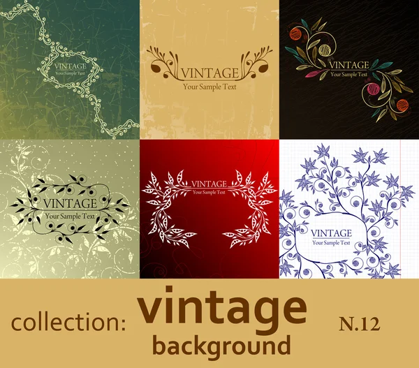 Collection vintage background — Stock Vector