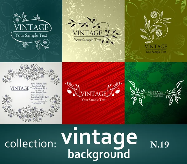 Collectie vintage achtergrond — Stockvector