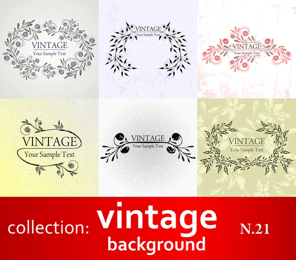 Collezione sfondo vintage — Vettoriale Stock