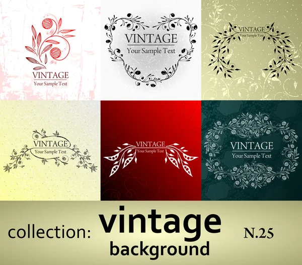 Collection vintage background — Stock Vector