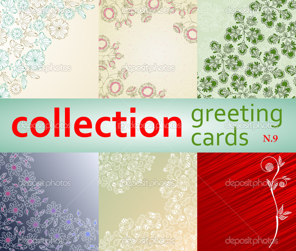 Collection greeting cards Stock Vector Image by ©sergio77 34086551