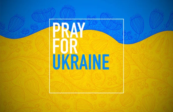 Betet für die Ukraine. — Stockvektor