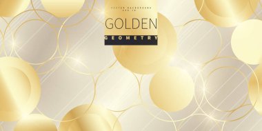 Altın geometrik soyut desen. Lüks altın çizgisel süs. Duvar kağıtları, ipek kumaşlar ve dekorasyonlar için kaliteli tasarım. Vektör illüstrasyonu.