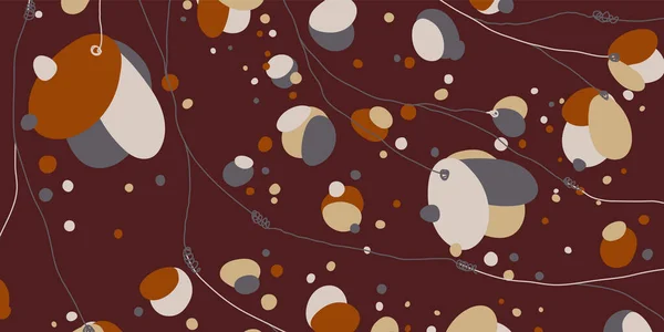 Eenvoudig Abstract Bloemenpatroon Lineaire Platte Stijl Ideaal Voor Drukwerk Affiches — Stockfoto