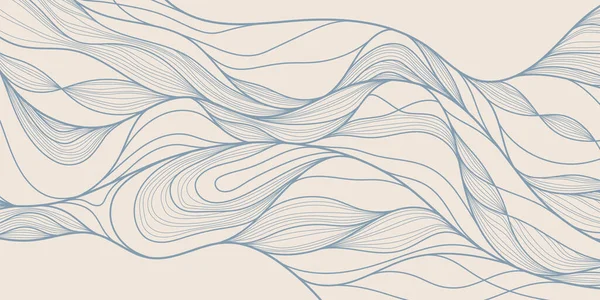Вінтажні Розмальовки Лінійні Абстрактні Фони Гладкі Хвилі Тонких Ліній Ніжного — стокове фото