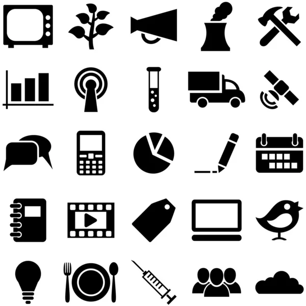 Définir des icônes et des symboles . — Image vectorielle