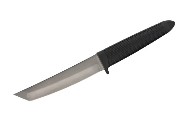 白い背景の上の狩猟用ナイフ — ストック写真