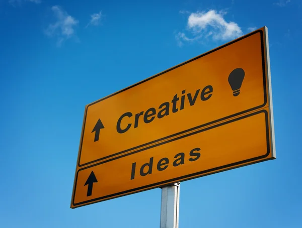 Straßenschild kreative Ideen. — Stockfoto